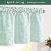 imageASPMIZ Linen Curtains for Bedroom Double Layered Boho Curtain for Living Room Farmhouse Curtain 84 Inch Length 2 Panels Set Rustic Curtains ampamp Drapes Rod Pocket with Tiebacks 52 x 84 Inch BeigeLight Green
