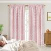 imageASPMIZ Linen Curtains for Bedroom Double Layered Boho Curtain for Living Room Farmhouse Curtain 84 Inch Length 2 Panels Set Rustic Curtains ampamp Drapes Rod Pocket with Tiebacks 52 x 84 Inch BeigeRed