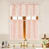 imageASPMIZ Linen Curtains for Bedroom Double Layered Boho Curtain for Living Room Farmhouse Curtain 84 Inch Length 2 Panels Set Rustic Curtains ampamp Drapes Rod Pocket with Tiebacks 52 x 84 Inch BeigeOrange