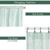 imageASPMIZ Linen Curtains for Bedroom Double Layered Boho Curtain for Living Room Farmhouse Curtain 84 Inch Length 2 Panels Set Rustic Curtains ampamp Drapes Rod Pocket with Tiebacks 52 x 84 Inch BeigeLight Green