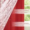 imageASPMIZ Linen Curtains for Bedroom Double Layered Boho Curtain for Living Room Farmhouse Curtain 84 Inch Length 2 Panels Set Rustic Curtains ampamp Drapes Rod Pocket with Tiebacks 52 x 84 Inch BeigeRed