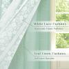 imageASPMIZ Linen Curtains for Bedroom Double Layered Boho Curtain for Living Room Farmhouse Curtain 84 Inch Length 2 Panels Set Rustic Curtains ampamp Drapes Rod Pocket with Tiebacks 52 x 84 Inch BeigeLight Green