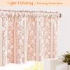 imageASPMIZ Linen Curtains for Bedroom Double Layered Boho Curtain for Living Room Farmhouse Curtain 84 Inch Length 2 Panels Set Rustic Curtains ampamp Drapes Rod Pocket with Tiebacks 52 x 84 Inch BeigeOrange