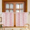 imageASPMIZ Linen Curtains for Bedroom Double Layered Boho Curtain for Living Room Farmhouse Curtain 84 Inch Length 2 Panels Set Rustic Curtains ampamp Drapes Rod Pocket with Tiebacks 52 x 84 Inch BeigeRed