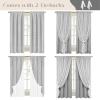 imageASPMIZ Linen Curtains for Bedroom Double Layered Boho Curtain for Living Room Farmhouse Curtain 84 Inch Length 2 Panels Set Rustic Curtains ampamp Drapes Rod Pocket with Tiebacks 52 x 84 Inch BeigeGrey