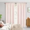 imageASPMIZ Linen Curtains for Bedroom Double Layered Boho Curtain for Living Room Farmhouse Curtain 84 Inch Length 2 Panels Set Rustic Curtains ampamp Drapes Rod Pocket with Tiebacks 52 x 84 Inch BeigePink