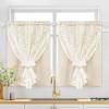 imageASPMIZ Linen Curtains for Bedroom Double Layered Boho Curtain for Living Room Farmhouse Curtain 84 Inch Length 2 Panels Set Rustic Curtains ampamp Drapes Rod Pocket with Tiebacks 52 x 84 Inch BeigeBeige
