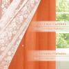 imageASPMIZ Linen Curtains for Bedroom Double Layered Boho Curtain for Living Room Farmhouse Curtain 84 Inch Length 2 Panels Set Rustic Curtains ampamp Drapes Rod Pocket with Tiebacks 52 x 84 Inch BeigeOrange