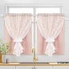 imageASPMIZ Linen Curtains for Bedroom Double Layered Boho Curtain for Living Room Farmhouse Curtain 84 Inch Length 2 Panels Set Rustic Curtains ampamp Drapes Rod Pocket with Tiebacks 52 x 84 Inch BeigePink