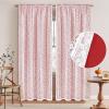 imageASPMIZ Linen Curtains for Bedroom Double Layered Boho Curtain for Living Room Farmhouse Curtain 84 Inch Length 2 Panels Set Rustic Curtains ampamp Drapes Rod Pocket with Tiebacks 52 x 84 Inch BeigeRed
