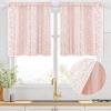 imageASPMIZ Linen Curtains for Bedroom Double Layered Boho Curtain for Living Room Farmhouse Curtain 84 Inch Length 2 Panels Set Rustic Curtains ampamp Drapes Rod Pocket with Tiebacks 52 x 84 Inch BeigePink