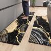 imageASPMIZ Marble Kitchen Mats for Floor 2 Piece Set Anti Fatigue Cushioned Kitchen Floor Mats Black Gold Marble Kitchen Rugs Non Slip PVC Waterproof Floor Mat for Kitchen 18quot x 30quot  18 x 4818 x 48  18 x 60