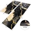 imageASPMIZ Marble Kitchen Mats for Floor 2 Piece Set Anti Fatigue Cushioned Kitchen Floor Mats Black Gold Marble Kitchen Rugs Non Slip PVC Waterproof Floor Mat for Kitchen 18quot x 30quot  18 x 4818 x 48  18 x 60