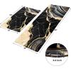 imageASPMIZ Marble Kitchen Mats for Floor 2 Piece Set Anti Fatigue Cushioned Kitchen Floor Mats Black Gold Marble Kitchen Rugs Non Slip PVC Waterproof Floor Mat for Kitchen 18quot x 30quot  18 x 4818 x 30  18 x 48