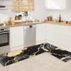 imageASPMIZ Marble Kitchen Mats for Floor 2 Piece Set Anti Fatigue Cushioned Kitchen Floor Mats Black Gold Marble Kitchen Rugs Non Slip PVC Waterproof Floor Mat for Kitchen 18quot x 30quot  18 x 4818 x 30  18 x 60