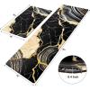 imageASPMIZ Marble Kitchen Mats for Floor 2 Piece Set Anti Fatigue Cushioned Kitchen Floor Mats Black Gold Marble Kitchen Rugs Non Slip PVC Waterproof Floor Mat for Kitchen 18quot x 30quot  18 x 4818 x 30  18 x 60