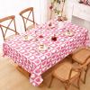 imageASPMIZ Mothers Day Tablecloth Square 55x55 Inch Red Gingham Tablecloth Love Hearts Table Cloth Waterproof Table Cover for Mothers Day Party Kitchen Dining Room Holiday Decor RedPink