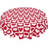 imageASPMIZ Mothers Day Tablecloth Square 55x55 Inch Red Gingham Tablecloth Love Hearts Table Cloth Waterproof Table Cover for Mothers Day Party Kitchen Dining Room Holiday Decor RedRed