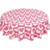 imageASPMIZ Mothers Day Tablecloth Square 55x55 Inch Red Gingham Tablecloth Love Hearts Table Cloth Waterproof Table Cover for Mothers Day Party Kitchen Dining Room Holiday Decor RedPink