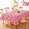imageASPMIZ Mothers Day Tablecloth Square 55x55 Inch Red Gingham Tablecloth Love Hearts Table Cloth Waterproof Table Cover for Mothers Day Party Kitchen Dining Room Holiday Decor RedRed