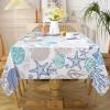 imageASPMIZ Sea Square Tablecloth 55quot x 55quot Waterproof Stainproof Spillproof Table Cloth Washable Polyester Beach Theme Table Cover Wrinkle Resistant for DiningPartyPicnicDecoration120 x 60 Rectangular