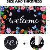 imageASPMIZ Spring Welcome Door Mat Floral Front Doormats Home Entrance Non Slip Doormat Rug with Rubber Backing Absorbent Flowers Areas Mats for Entrance Outside Patio Indoor Outdoor 18quot x 30quot