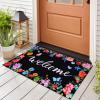 imageASPMIZ Spring Welcome Door Mat Floral Front Doormats Home Entrance Non Slip Doormat Rug with Rubber Backing Absorbent Flowers Areas Mats for Entrance Outside Patio Indoor Outdoor 18quot x 30quot