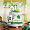 imageASPMIZ St Patricks Day Decorations Green Truck Shamrock Decorations with Gnome Wooden Block Sign St Patricks Day Decor for Tiered Tray Mantle Desk Bookshelf Farmhouse Rustic Wooden Decor Gift