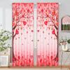 imageASPMIZ Valentines Curtains for Living Room Love Heart Tree Curtains for Bedroom Red Valentines Curtains 84 Inch Length 2 Panels Set Rod Pocket Window Curtains 52quot W x 84quot L