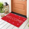 imageASPMIZ Valentines Day Area Rug Doormat Valentines Day Red Door Mat with Non Slip Backing Valentines Welcome Indoor Outdoor Entrance Mats Red Heart Welocme Doormat Home Decor 18 x 30 Inch