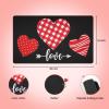 imageASPMIZ Valentines Day Area Rug Doormat Valentines Day Red Heart Door Mat with Non Slip Backing Love Entrance Mats for Indoor Outdoor Valentines Day Home Decor 18x30 Inch Green