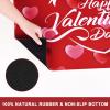 imageASPMIZ Valentines Day Door Mat Outdoor Romantic Red Heart Doormat Non Slip Decorative Love Area Rug Entrance Mat Indoor Outdoor Floor Mat for Entryway Patio Valentines Home Decors 17 x 30 Inches