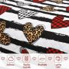 imageASPMIZ Valentines Day Quilt King Size Black White Stripe Love Heart Bedspread Coverlet Set Soft Microfiber Reversible Quilts Bedding Set for Valentine Decors 1 Quilt 96quot x 106quot2 Pillowcases