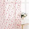 imageASPMIZ Valentines Day Sheer Curtains 52quotW x 84quotL White with Red Heart Foil Print Rod Pocket Living Room Bedroom