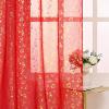 imageASPMIZ Valentines Day Sheer Curtains 84 Inch Length Gold Heart Foil Print Curtains Red Valentines Day Curtains for Living Room Love Hearts Rod Pocket Window Curtains 52quot W x 84quot L