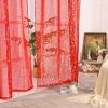imageASPMIZ Valentines Day Sheer Curtains 84 Inch Length Gold Heart Foil Print Curtains Red Valentines Day Curtains for Living Room Love Hearts Rod Pocket Window Curtains 52quot W x 84quot L