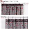 imageASPMIZ Valentines Day Sheer Curtains for Living Room Shining Red Love Heart Curtains 84 Inch Length 2 Panels Set Romantic Black Sheer Curtain for Bedroom Dining Room Rod Pocket 52quot W x 84quot L