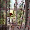 imageASPMIZ Valentines Day Sheer Curtains for Living Room Shining Red Love Heart Curtains 84 Inch Length 2 Panels Set Romantic Black Sheer Curtain for Bedroom Dining Room Rod Pocket 52quot W x 84quot L