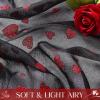 imageASPMIZ Valentines Day Sheer Curtains for Living Room Shining Red Love Heart Curtains 84 Inch Length 2 Panels Set Romantic Black Sheer Curtain for Bedroom Dining Room Rod Pocket 52quot W x 84quot L