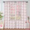 imageASPMIZ Valentines Day Sheer Curtains for Living Room Shining Red Love Heart Curtains 84 Inch Length 2 Panels Set Romantic Sheer Curtain for Bedroom Dining Room Rod Pocket 52quot W x 84quot L White