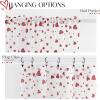 imageASPMIZ Valentines Day Sheer Curtains for Living Room Shining Red Love Heart Curtains 84 Inch Length 2 Panels Set Romantic Sheer Curtain for Bedroom Dining Room Rod Pocket 52quot W x 84quot L White