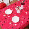 imageASPMIZ Valentines Day Table Cloth Rectangle 60x84 Inch Red White Vines Love Heart Tablecloth Polyester Tablecloths Waterproof Spillproof Tablecloth for Valentines Day Wedding Party Decoration
