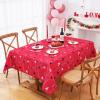 imageASPMIZ Valentines Day Table Cloth Rectangle 60x84 Inch Red White Vines Love Heart Tablecloth Polyester Tablecloths Waterproof Spillproof Tablecloth for Valentines Day Wedding Party Decoration