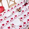 imageASPMIZ Valentines Day Tablecloth Rectangle 60x84 Inch Red Love Heart Table Cloth Polyester Fabric Romantic Tablecloths Waterproof Spillproof for Valentines Wedding Party Decoration