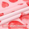 imageASPMIZ Valentines Day Tablecloth Round 60 Inch Falling Love Heart Table Cloth Washable Waterproof Wrinkle Resistant Pink Red Heart Table Cover for Valentines Day Wedding Dinner Party DecorationPink Red