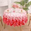 imageASPMIZ Valentines Day Tablecloth Round 60 Inch Falling Love Heart Table Cloth Washable Waterproof Wrinkle Resistant Pink Red Heart Table Cover for Valentines Day Wedding Dinner Party DecorationPink Red