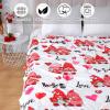 imageASPMIZ Valentines Day Throw Blanket Fuzzy Romantic Soft Heart Love Blanket Fleece Cover Cute Gnomes Flannel Blanket Warm Cozy Blanket for Couch Bed Sofa Valentine Home Decoration 50 x 60 Inches