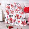 imageASPMIZ Valentines Day Throw Blanket Fuzzy Romantic Soft Heart Love Blanket Fleece Cover Cute Gnomes Flannel Blanket Warm Cozy Blanket for Couch Bed Sofa Valentine Home Decoration 50 x 60 Inches