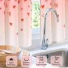 imageASPMIZ Valentines Kitchen Curtains Falling Red Love Heart Window Curtains for Kitchen Romantic Window Curtain Treatment Short Topper Curtains Valentine Decor 2 Panels Rod Pocket 26quot x 36quotPolyester