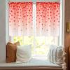 imageASPMIZ Valentines Kitchen Curtains Falling Red Love Heart Window Curtains for Kitchen Romantic Window Curtain Treatment Short Topper Curtains Valentine Decor 2 Panels Rod Pocket 26quot x 36quotPolyester